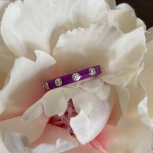 Silpada True Colors Ring Sterling Silver Crystals Purple Size 7